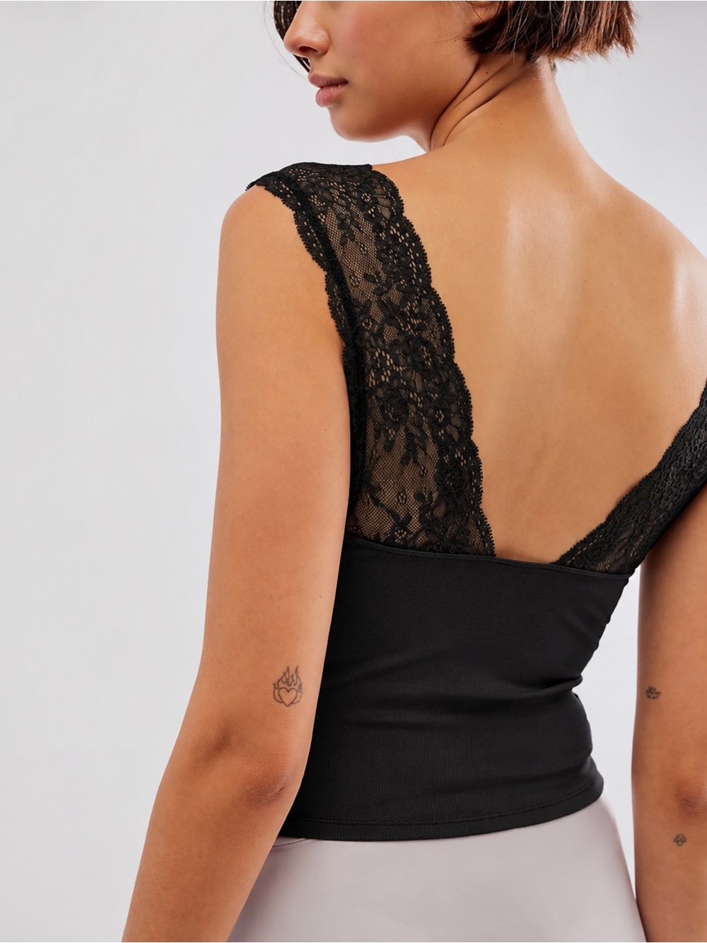 Free People Intimately Power Play Cami Black Lace NWT S XL - Picture 2 of 8